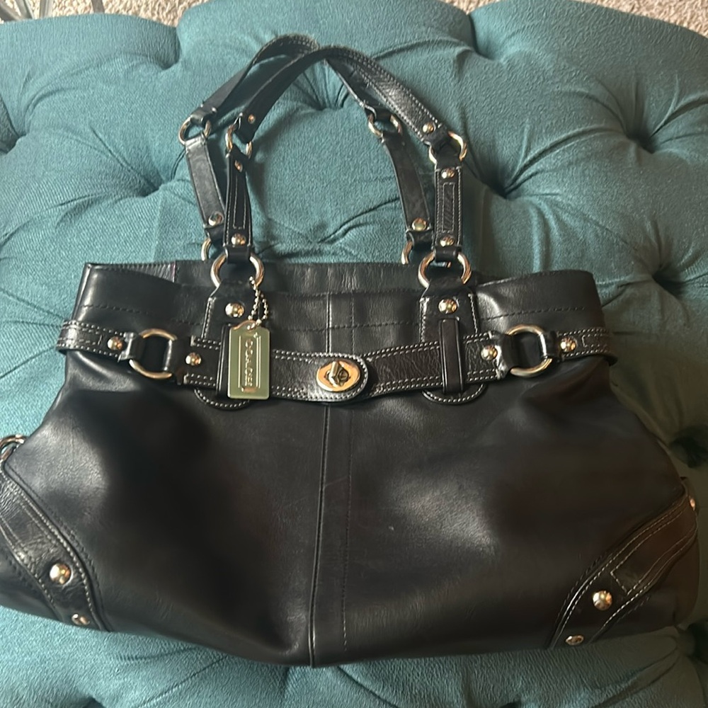 Coach Black Leather Bag
